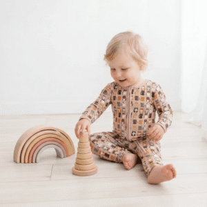 BRC - Print Convertible Coverall Baby Rose Cat